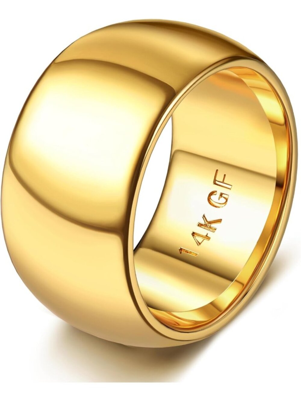 14K Gold Plated Comfort Fit Ring for Women & Men - Non-Tarnish Wedding Band